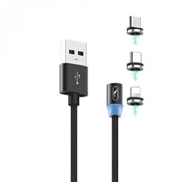 Кабель SkyDolphin S59KIT Magnetic USB - Lightning + microUSB + Type-C (M/M) 1 м, Black (SDUSB-000547) - мініатюра 5