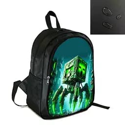 Рюкзак міський/шкільний 38×28см з принтом Minecraft Кріпер дитячий, підлітковий, спортивний (4177)