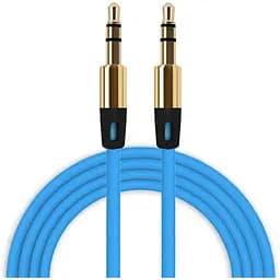 Кабель 3.5 мм 4С-шт. 3.5 мм 4С. Метал 2х7мм 1.1 м синій