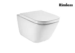 Унитаз подвесной Roca Gap Clean Rim A34H47C000 с сидением Soft Close, Белый