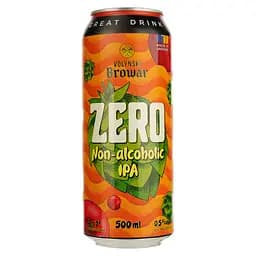 Пиво безалкогольное Volynski Browar Zero светлое нефильтрованное 0.5 л ж/б