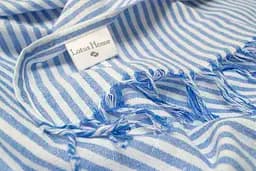 Рушник Lotus Home Pestemal - Argosa stripe 85x175 blue синій - мініатюра 3