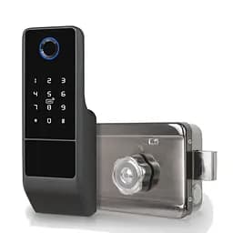 Замок біометричний автономний Trinix TRL-5201BTFW Black Right з Bluetooth, зчитувачем відбитків пальців і карт Mifare (65-00052)