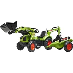 Детский трактор Falk Claas Arion на педалях с прицепом и 2 ковшами зеленый (2070Y)