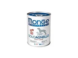 Консерви для собак Monge Dog Solo 100% ягня 400 г (8009470014236)