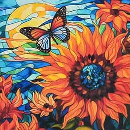 Алмазна мозаїка Промінь сонця Strateg DEEX16284 не повна викладка 30х30 см