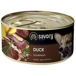 Влажный корм для взрослых собак всех пород Savory Dog Gourmand с уткой 200 г