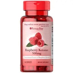 Натуральна добавка Puritan's Pride Raspberry Ketones 500 mg, 60 капсул