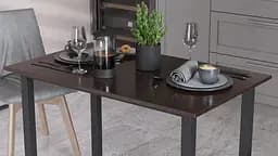 Стіл універсальний Knap Ferrum-decor 750x1400x700 Чорний метал ДСП Венге Магія 16 мм (FRD-106380) - мініатюра 3
