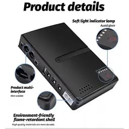 ДБЖ UPS DC1018L POE під замінні АКБ 18650 4 шт. дизайн 2 Black - мініатюра 2