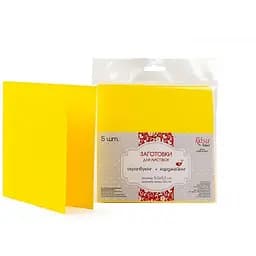 Набор листовочных заготовок 5 шт 15.5×15.5 см №2 желтый 220г/м² Rosa Talent