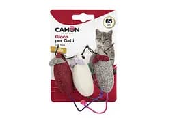 Игрушка для кошек цветные жгутовые мышки Camon 6.5см 3 шт