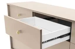 Комод Perfect Home Моно / Mono з 6 шухлядами і золотими ніжками MKS154 Беж пісочний (PFH-091209) - мініатюра 4