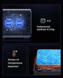 Зарядний пристрій Ugreen CD333 Nex 1U + 4C 300 W GaN адаптер живлення сірий - мініатюра 8