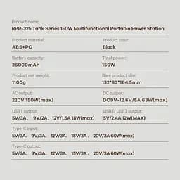 Зарядна станція Remax Power Station Tank 150w (RPP-325) - мініатюра 9