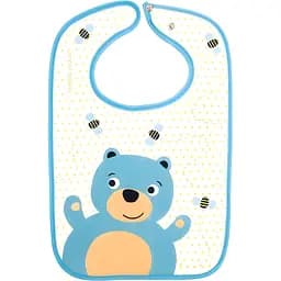 Нагрудник-слюнявчик бавовняний Canpol babies Ведмедик блакитний (15/104)