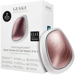 Уцінка. Звукова маска тепло та холод GESKE Sonic Warm & Cool Mask 9 в 1 пудрова 