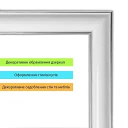 Молдинг 3000x20x8.5 мм Білий зі сріблом SW-00002674 - мініатюра 5
