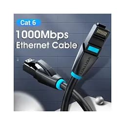 Патч-корд 1м, UTP cat 7 RJ-45 black Vention (IBKBF)