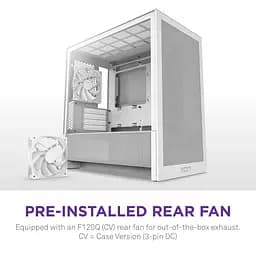Корпус NZXT H3 Flow Tempered Glass без БЖ White (CC-H31FW-01) - мініатюра 3