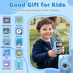 Дитяча камера Instant Hangrui 3.0-дюймовий екран 1080P з картою 32 ГБ та папером для друку, кольорові ручки - мініатюра 4