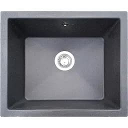 Гранітна кухонна мийка Romzha Mira U-540 Antracit (902) під стільницю