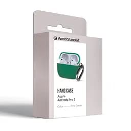 Силіконовий чохол для навушників Apple AirPods Pro 2 2022, Hang Case, зелений, ультратонкий захисний кейс товщиною 2 мм, захист від подряпин, пилу та ударів, компактний, з карабіном для кріплення, ArmorStandart (ARM68590) - мініатюра 8