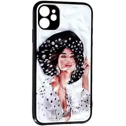 TPU+PC чехол Prisma Ladies для Apple iPhone 14 6.1" Girl in a hat, TPU+PC