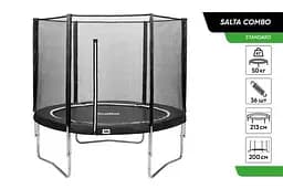 Батут Salta Combo Black, круглый, 213 см, черный (582A)