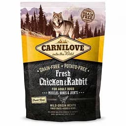 Сухой корм Carnilove Fresh Chicken & Rabbit для взрослых собак 1.5 кг с курицей и кроликом для взрослых собак всех пород
