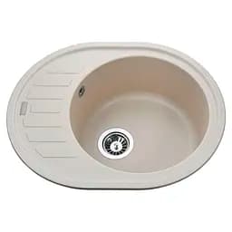 Кухонна мийка гранітна Globus Lux Arno слонова кiстка 620x500