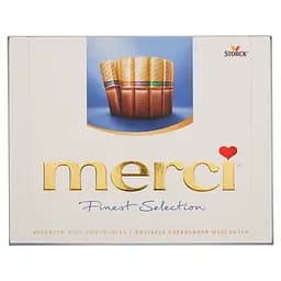 Цукерки Merci асорті з молочного шоколаду 250 г (33080)
