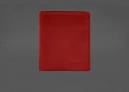 Кожаный портмоне на кнопке Brut красный краст