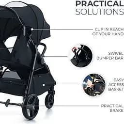 Прогулянковий візочок Kinderkraft Rine Classic Black чорний (00-00305205) - мініатюра 10