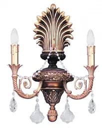 Бра Brille BCL-183W/2 настінне накладне у спальню кришталеве свічка