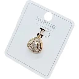 Жіночий кулон Xuping у формі краплі з каменем та фіанітами Позолота 18K Медичне золото