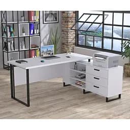 Стіл керівника Нотаріус Loft Design (Білий)