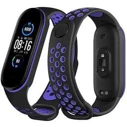 Ремешок Nike Sport Mi Band 5/6 Черный/Violet