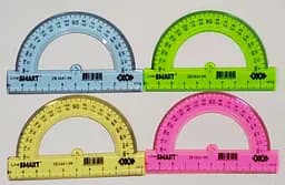 Транспортир 100 мм, тонований, SMART Line ZB.5641-99 ZiBi (4823078930255) МІКС