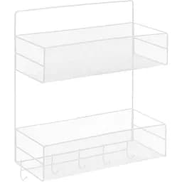 Полка настенная Stenson TD01335-M 26x13x42.5 см 2 яруса белая (25624)