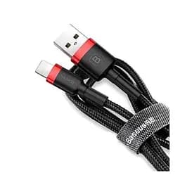 Кабель USB - Lightning Baseus Cafule Cable 2 м CALKLF-C19 черно-красный
