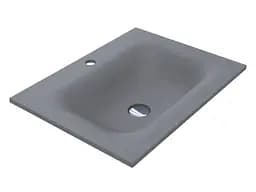 Умивальник Miraggio JESSEL 600 GRAY (0001463) Mirasoft, Матовий, Накладний/Врізний, Сірий