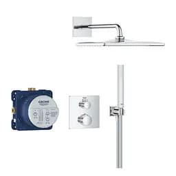 Душева система прихованого монтажу Grohe Grohtherm із Rainshower Mono 310 Cube 34870000, Хром - мініатюра 2