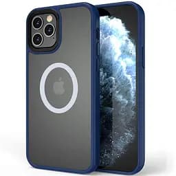 Чохол Epik TPU+PC Metal Buttons with MagSafe для Apple iPhone 13 Pro Max 6.7 Синій