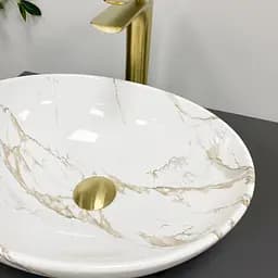 Умивальник VBI Parma stains glossy накладний VBI-011015, Мармур - мініатюра 5