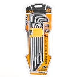 Комплект ключів Ingco подовжених Torx Т10-Т50 9 шт (HHK13092)