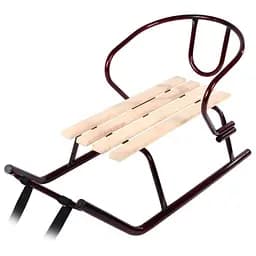 Санки Малыш бордовые+спинка 7240 (2000904726233)(SN)