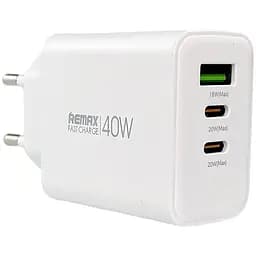 Швидка зарядка для телефону REMAX RP-U123 40Вт PD 1xType-A 2xType-C EC Білий - мініатюра 3
