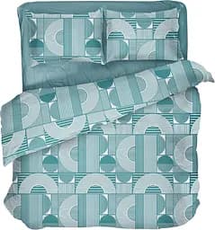Комплект постільної білизни Lelit Двохспальний бірюзово-білий полікотон P-0136/1 (le2000000273976)