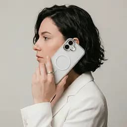Чехол Apple iPhone 16, Unit MagSafe, белый, прозрачный, магсейф, противоударный, магнитный, панель-накладка с поддержкой MagSafe, с поддержкой беспроводной зарядки, TPU+PC, защита всего корпуса, ударопрочный, ArmorStandart (ARM78705) - мініатюра 5